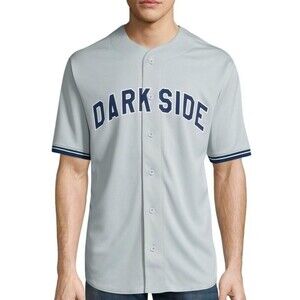 Star Wars Dark Side #77 Baseball Jersey Gray Button Up Size SM Darth Vader